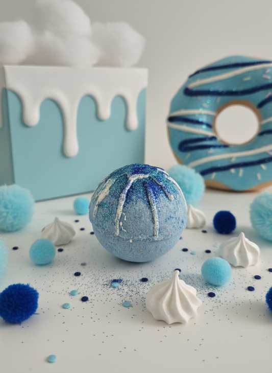 Bomba de Baie Afine – Bila Efervescenta Albastra si Super Distractiva